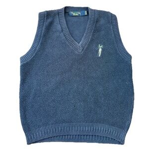Vintage Player's Club Saddlebred Golf Club Golf Sweater Vest Made In USA Size L